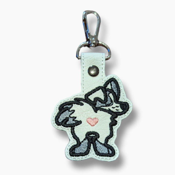 Border Collie Dog Butt Keychain