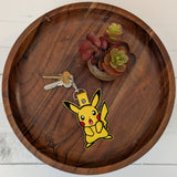 Electric Mouse Keyring – Faux Leather Embroidered Design