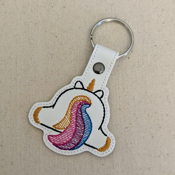 Unicorn Butt Keychain