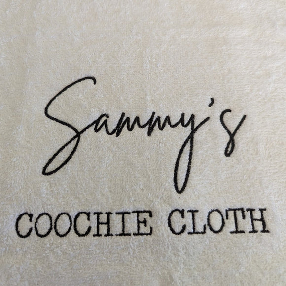 Custom Coochie Cloth Embroidered Hand Towel