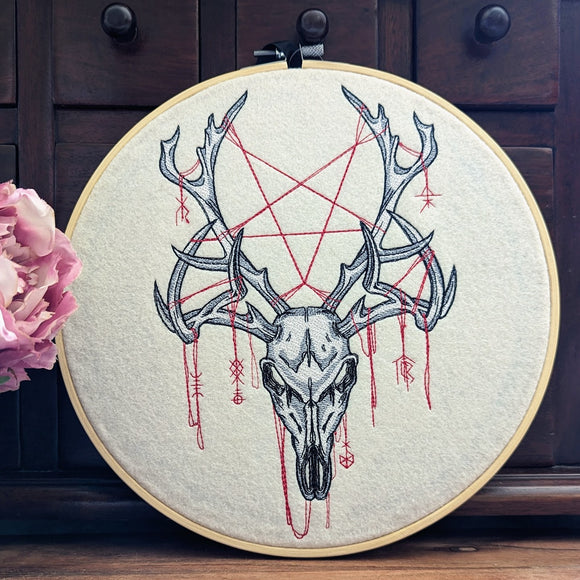 XL Forest Spirit Embroidered Hoop Wall Art