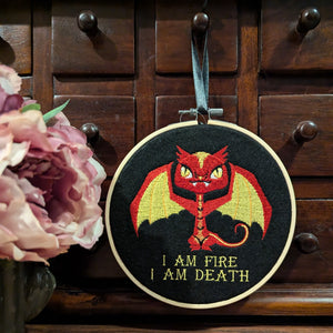 Tiny Smaug 6 Inch Embroidered Hoop Wall Art