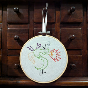 Trogdor 6 Inch Embroidered Hoop Wall Art