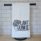 CLEARANCE Plant Junkie Embroidered Tea Towel