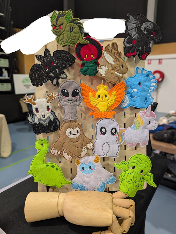 Handmade Cryptid Finger Puppets