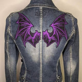 PAIR of Purple Bat Wing Patches