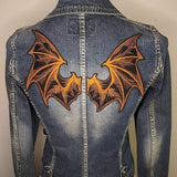 PAIR of Orange Bat Wing Patches