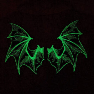 PAIR of GLOW IN THE DARK Bat Wing Patches