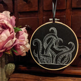 Tentacle Embroidered Hoop Wall Art
