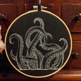 Tentacle Embroidered Hoop Wall Art