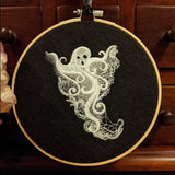 Lace Ghost Embroidered Hoop Wall Art