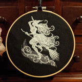Lace Witch Embroidered Hoop Wall Art
