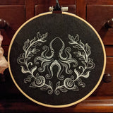 Octopus Embroidered Hoop Wall Art