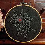 Spiderweb Embroidered Hoop Wall Art