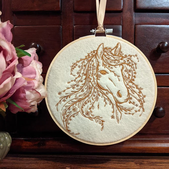 Natural Beauty Embroidered Hoop Wall Art