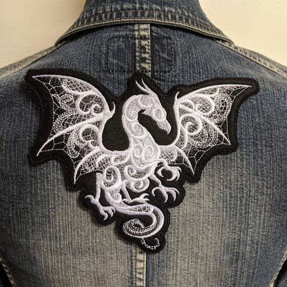 Lace Dragon Iron On Patch