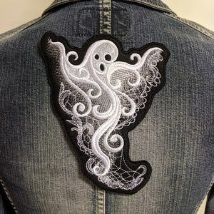 Lace Ghost Iron On Patch
