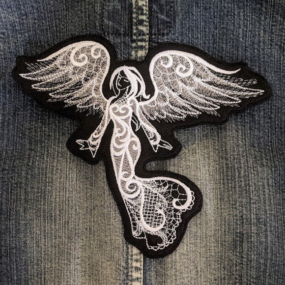 Lace Angel Iron On Patch