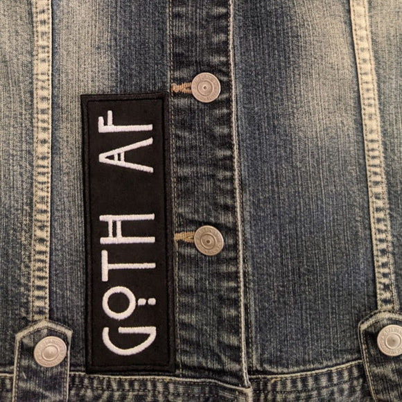 Goth AF Typography Iron On Patch