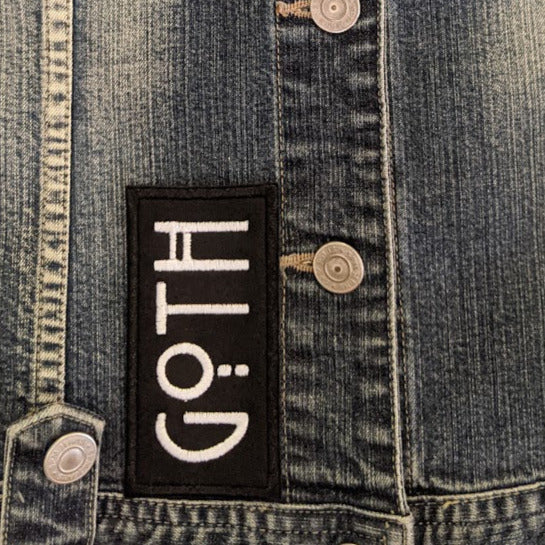 Goth Typography Iron On Patch