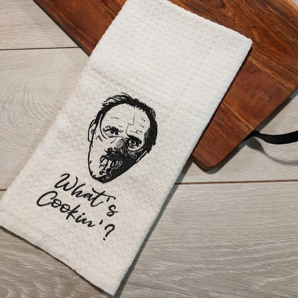 What's Cookin'? Embroidered Tea Towel