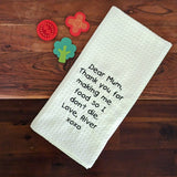Custom Mother's Day Embroidered Tea Towel
