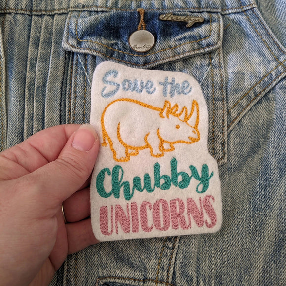 Chubby Unicorn Patch